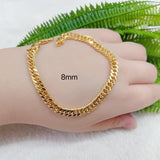 Japan Chain Bracelet Men Gold Plated by KDJ