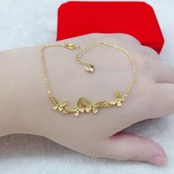 Dainty Butterfly Bracelet Gold Plated by KDJ