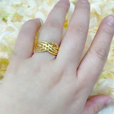 Infinity Loop Adjustable Ring Women Gold Plated by KDJ