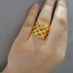 F5 Adjustable Ring Gold Plated by KDJ