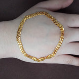 8mm Cuban Bracelet Men Gold Plated by KDJ