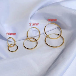 Endless Loop Earrings Gold Plated by KDJ