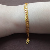 8mm Cuban Bracelet Men Gold Plated by KDJ