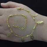 Anklet w/design Gold Plated by KDJ