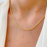 Rope Chain Necklace Gold Plated by KDJ