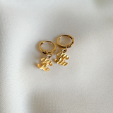 CH Inspired Drop Earrings Gold Plated by KDJ