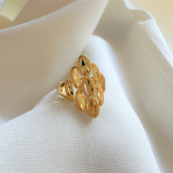 Rhombus Adjustable Ring Gold Plated by KDJ