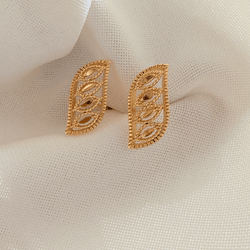 Elegant Stud Earrings Gold Plated by KDJ