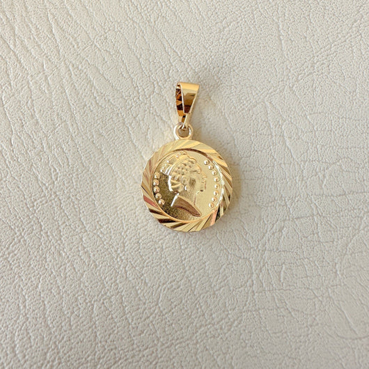 Queen Elizabeth Pendant Gold Plated by KDJ